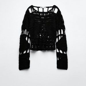 Zara CROCHET SWEATER - LIMITED EDITION